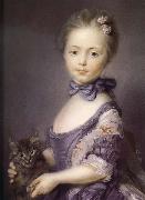 Jean-Baptiste Peronneau A Girl with a Kitten china oil painting artist
